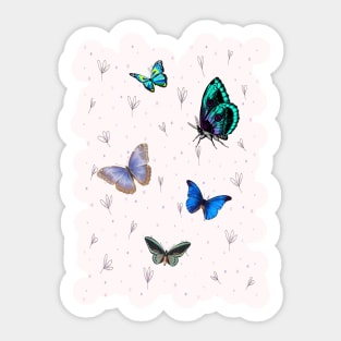 butterfly girly world Sticker